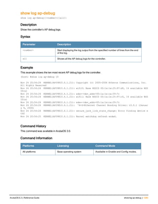 Aruba OS 6.3 Command Line Interface Reference Guide