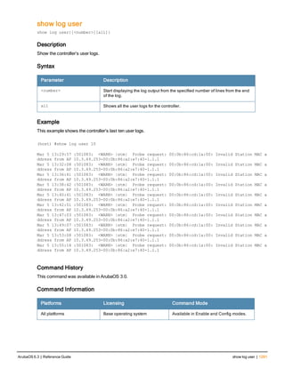 Aruba OS 6.3 Command Line Interface Reference Guide
