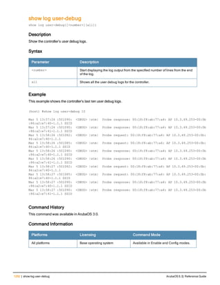 Aruba OS 6.3 Command Line Interface Reference Guide