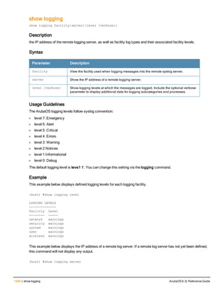 Aruba OS 6.3 Command Line Interface Reference Guide