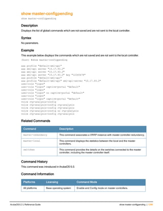 Aruba OS 6.3 Command Line Interface Reference Guide