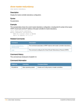 Aruba OS 6.3 Command Line Interface Reference Guide