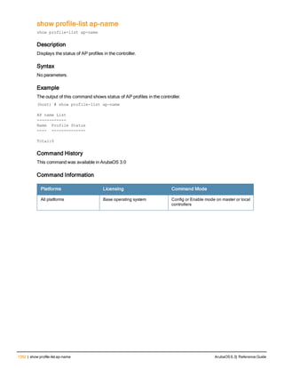 Aruba OS 6.3 Command Line Interface Reference Guide