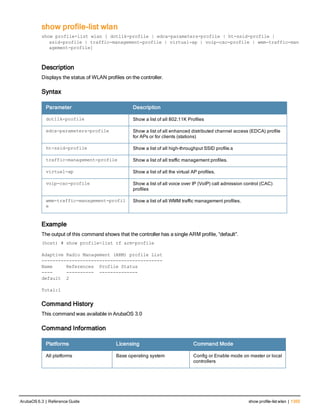Aruba OS 6.3 Command Line Interface Reference Guide