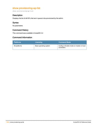 Aruba OS 6.3 Command Line Interface Reference Guide