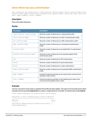 Aruba OS 6.3 Command Line Interface Reference Guide