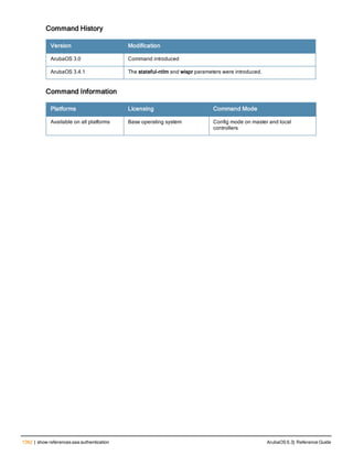 Aruba OS 6.3 Command Line Interface Reference Guide