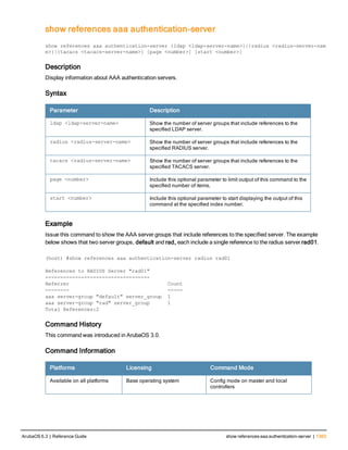 Aruba OS 6.3 Command Line Interface Reference Guide