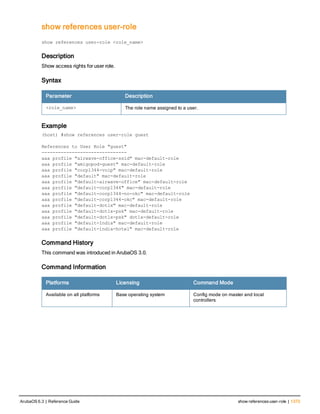 Aruba OS 6.3 Command Line Interface Reference Guide