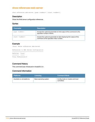 Aruba OS 6.3 Command Line Interface Reference Guide