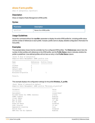 Aruba OS 6.3 Command Line Interface Reference Guide