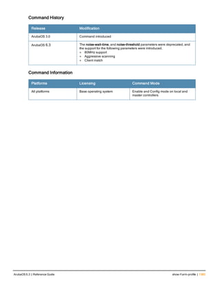 Aruba OS 6.3 Command Line Interface Reference Guide