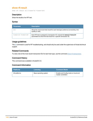 Aruba OS 6.3 Command Line Interface Reference Guide