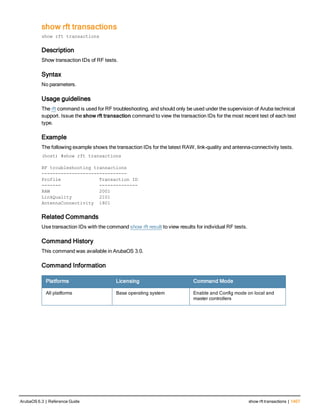 Aruba OS 6.3 Command Line Interface Reference Guide
