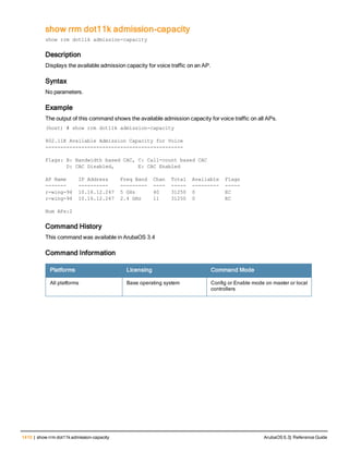 Aruba OS 6.3 Command Line Interface Reference Guide