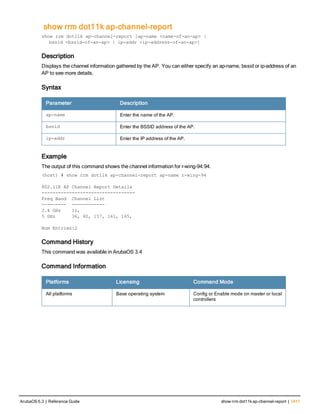 Aruba OS 6.3 Command Line Interface Reference Guide