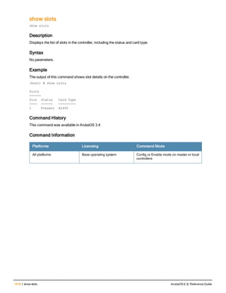 Aruba OS 6.3 Command Line Interface Reference Guide