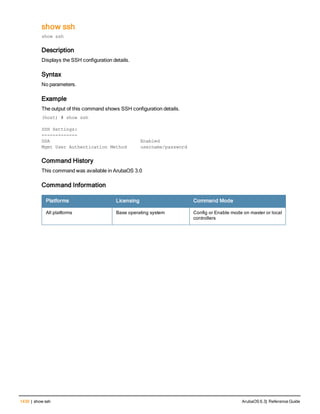 Aruba OS 6.3 Command Line Interface Reference Guide