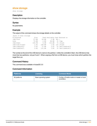 Aruba OS 6.3 Command Line Interface Reference Guide