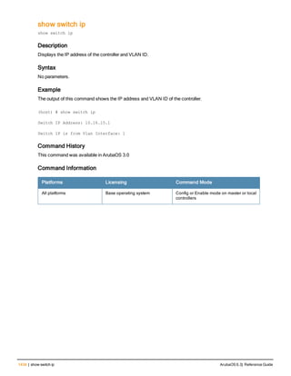 Aruba OS 6.3 Command Line Interface Reference Guide