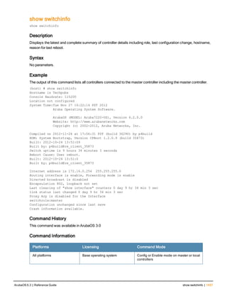 Aruba OS 6.3 Command Line Interface Reference Guide