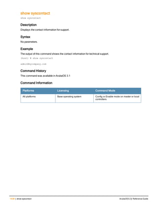 Aruba OS 6.3 Command Line Interface Reference Guide