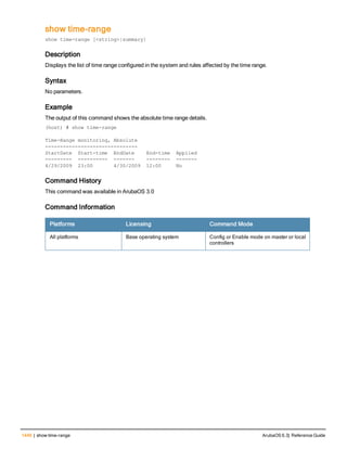 Aruba OS 6.3 Command Line Interface Reference Guide
