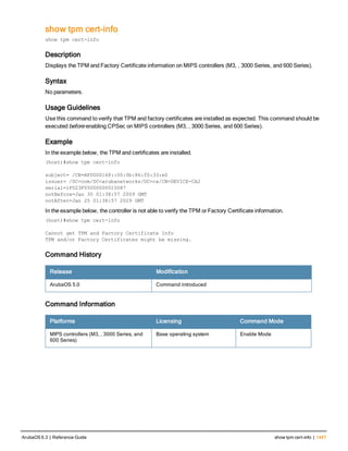 Aruba OS 6.3 Command Line Interface Reference Guide