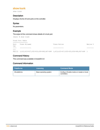 Aruba OS 6.3 Command Line Interface Reference Guide