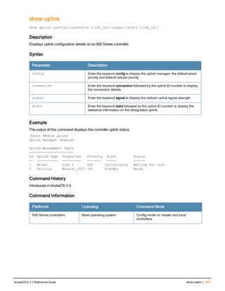 Aruba OS 6.3 Command Line Interface Reference Guide