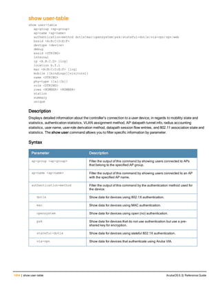 Aruba OS 6.3 Command Line Interface Reference Guide