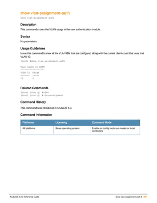 Aruba OS 6.3 Command Line Interface Reference Guide