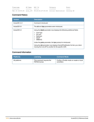Aruba OS 6.3 Command Line Interface Reference Guide