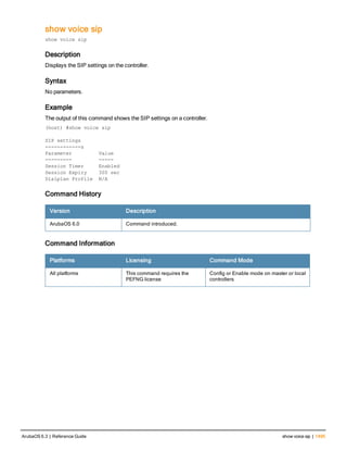 Aruba OS 6.3 Command Line Interface Reference Guide