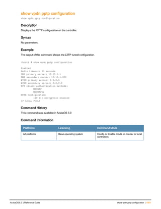 Aruba OS 6.3 Command Line Interface Reference Guide