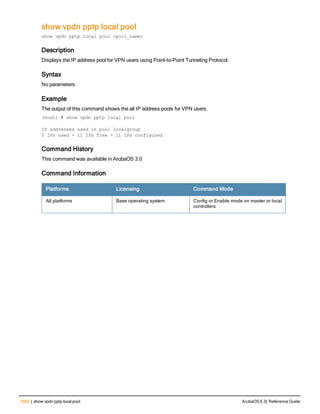 Aruba OS 6.3 Command Line Interface Reference Guide
