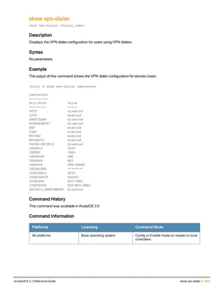 Aruba OS 6.3 Command Line Interface Reference Guide