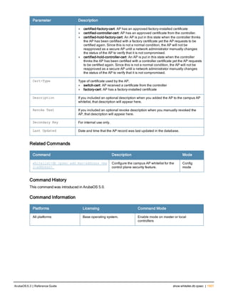 Aruba OS 6.3 Command Line Interface Reference Guide