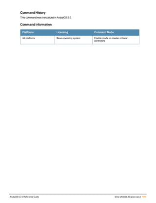 Aruba OS 6.3 Command Line Interface Reference Guide
