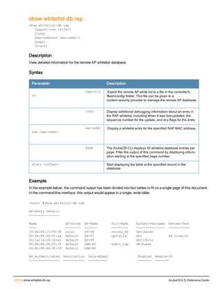 Aruba OS 6.3 Command Line Interface Reference Guide