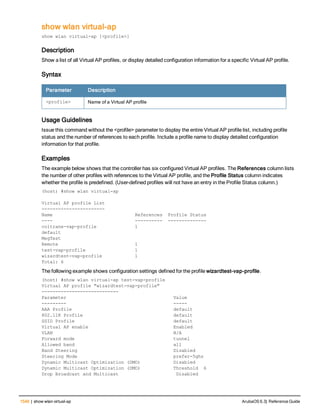 Aruba OS 6.3 Command Line Interface Reference Guide