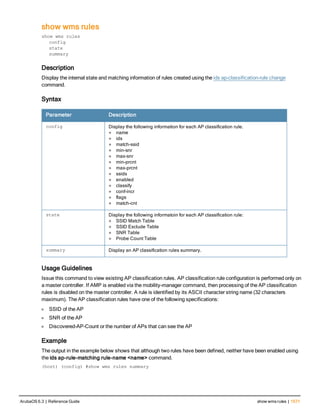 Aruba OS 6.3 Command Line Interface Reference Guide