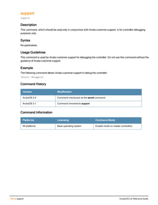 Aruba OS 6.3 Command Line Interface Reference Guide
