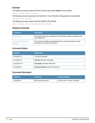 Aruba OS 6.3 Command Line Interface Reference Guide
