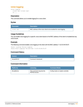 Aruba OS 6.3 Command Line Interface Reference Guide