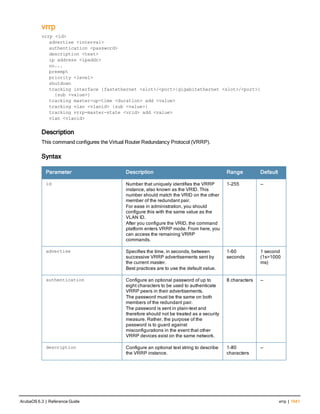 Aruba OS 6.3 Command Line Interface Reference Guide