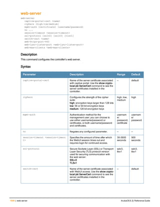 Aruba OS 6.3 Command Line Interface Reference Guide
