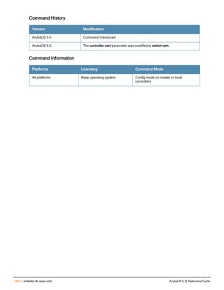 Aruba OS 6.3 Command Line Interface Reference Guide