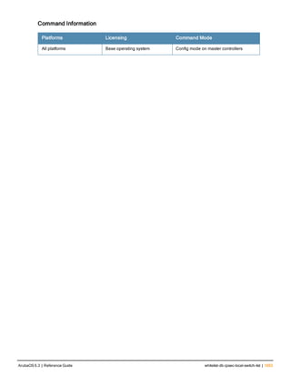 Aruba OS 6.3 Command Line Interface Reference Guide