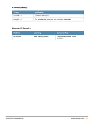 Aruba OS 6.3 Command Line Interface Reference Guide